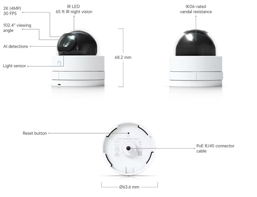 Ubiquiti Ubiquiti UniFi Protect G5 Dome Ultra (Black)