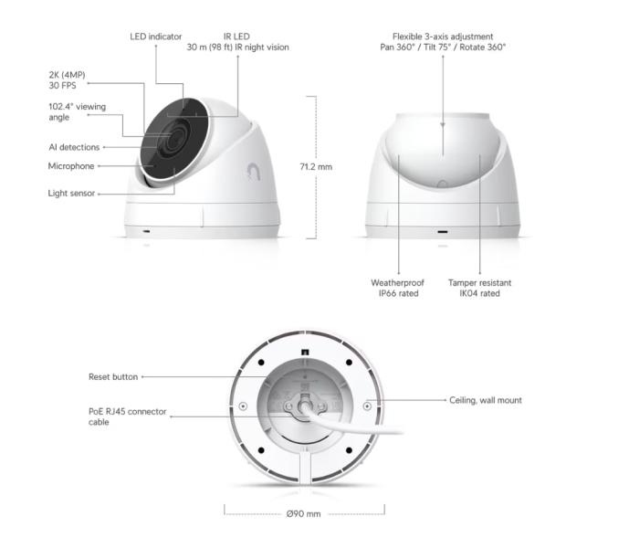 Ubiquiti Ubiquiti UniFi Protect G5 Turret Ultra (White)