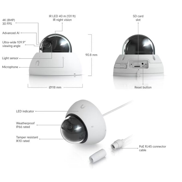 Ubiquiti Ubiquiti UniFi Protect AI Dome (White)