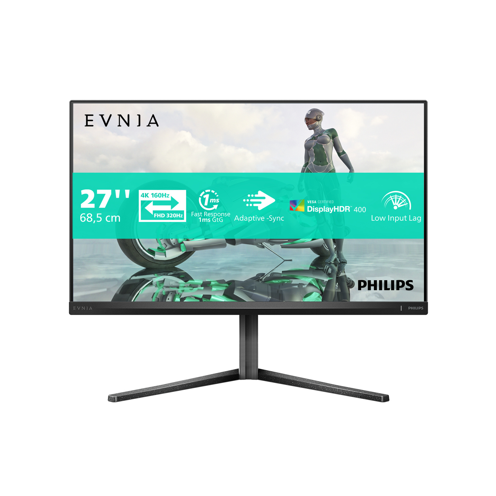 Philips Philips Evnia 3000 27M2N3800A/00 computer monitor 68,6 cm (27") 3840 x 2160 Pixels 4K Ultra HD LCD Grijs
