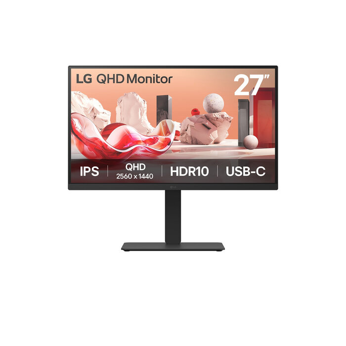 LG LG 27BA75QB-B.AEU computer monitor 68,6 cm (27") 2560 x 1440 Pixels Wide Quad HD LED Zwart