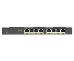 Netgear NETGEAR GS308PP Unmanaged Gigabit Ethernet (10/100/1000) Power over Ethernet (PoE) Zwart