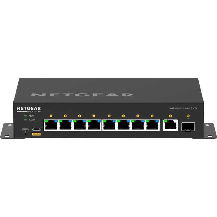 Netgear NETGEAR GSM4210PD-100EUS netwerk-switch Managed L2/L3 Gigabit Ethernet (10/100/1000) Power over Ethernet (PoE) Zwart