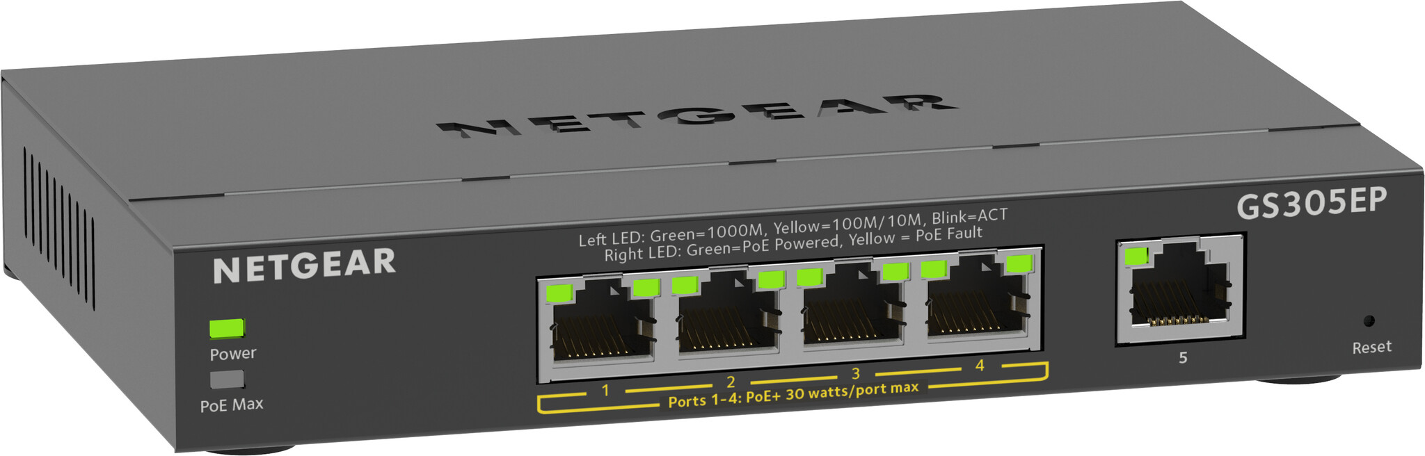 Netgear NETGEAR 5-Port Gigabit Ethernet PoE+ Plus Switch (GS305EP)