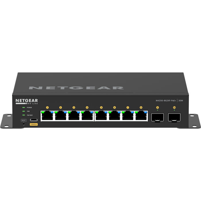 Netgear NETGEAR GSM4210PX-100EUS netwerk-switch Managed L2/L3 Gigabit Ethernet (10/100/1000) Power over Ethernet (PoE) Zwart