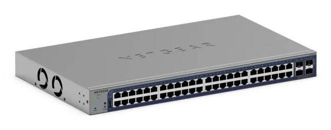 Netgear NETGEAR GS752TXUP Managed Gigabit Ethernet (10/100/1000) Power over Ethernet (PoE) 1U Grijs