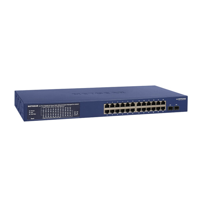 Netgear NETGEAR GS724TP-300EUS netwerk-switch Managed L2/L3/L4 Gigabit Ethernet (10/100/1000) Power over Ethernet (PoE) Blauw