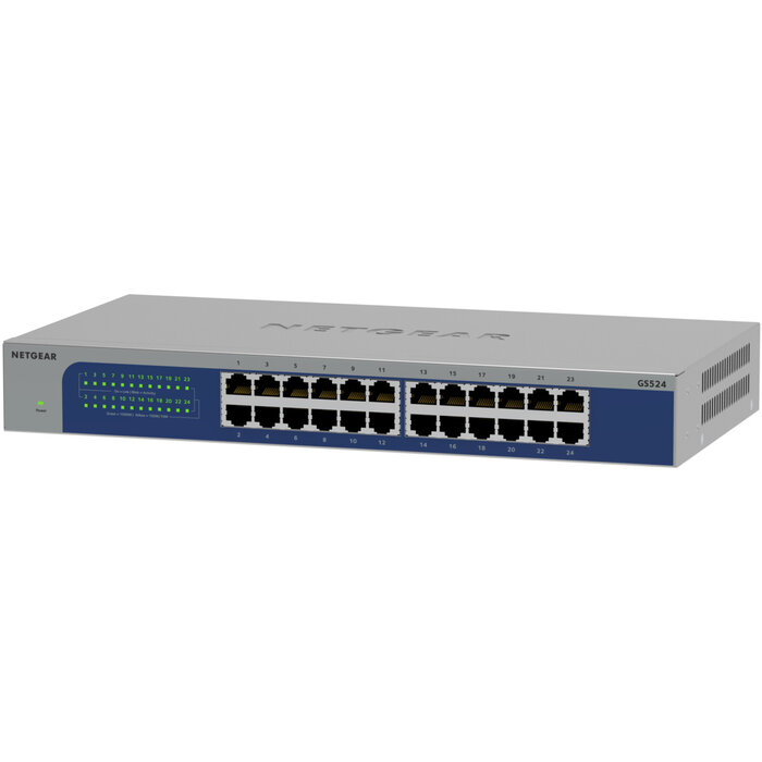 Netgear NETGEAR GS524-300EUS netwerk-switch Unmanaged Gigabit Ethernet (10/100/1000) Grijs