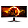 AOC G2 CU34G2XP computer monitor 86,4 cm (34") 3440 x 1440 Pixels UltraWide Quad HD LED Zwart, Rood