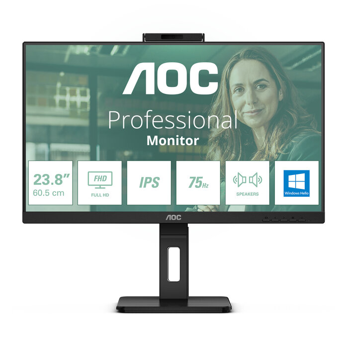AOC AOC 24P3CW computer monitor 60,5 cm (23.8") 1920 x 1080 Pixels Full HD LED Zwart