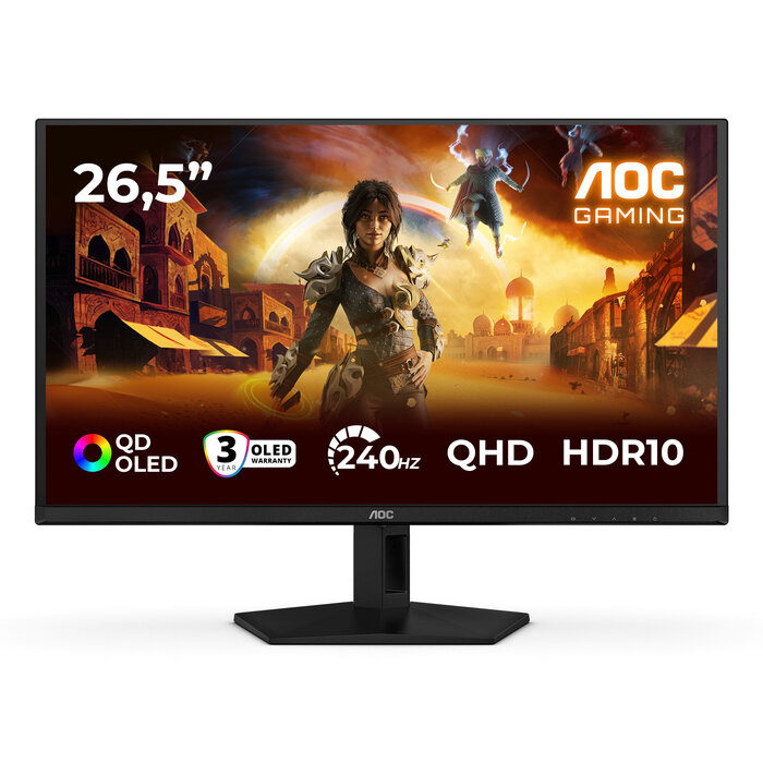 AOC AOC G4 Q27G41ZDF computer monitor 67,3 cm (26.5") 2560 x 1440 Pixels Quad HD QD-OLED Zwart, Rood