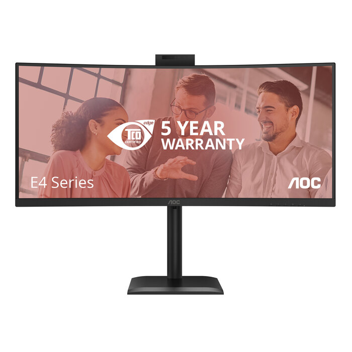 AOC AOC E4 CU34E4CW computer monitor 86,4 cm (34") 3440 x 1440 Pixels UltraWide Quad HD LED Zwart