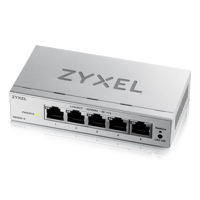 Zyxel Zyxel GS1200-5V3 Managed L2 Gigabit Ethernet (10/100/1000) Desktop Grijs