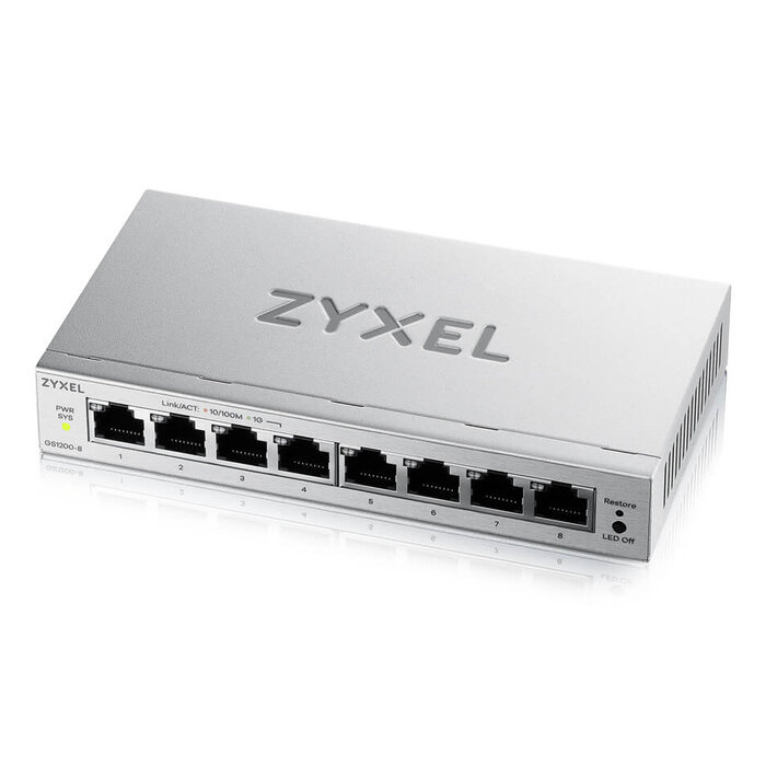 Zyxel Zyxel GS1200-8V3 Managed L2 Gigabit Ethernet (10/100/1000) Desktop Grijs