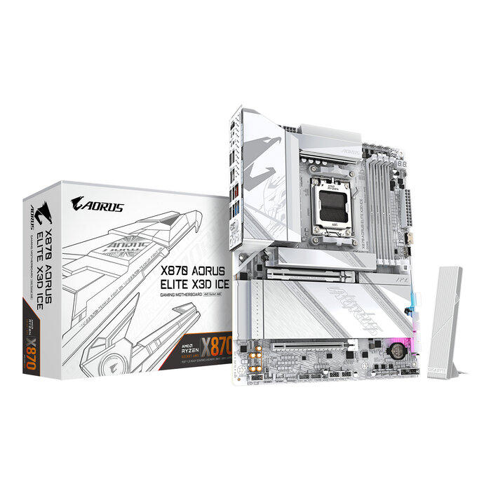 Gigabyte GIGABYTE X870 AORUS ELITE X3D ICE AMD X870 Socket AM5 ATX