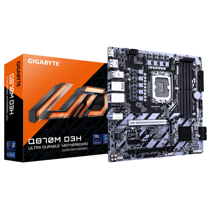 Gigabyte GIGABYTE Q870M D3H moederbord Intel Q870 LGA 1851 (Socket V1) micro ATX