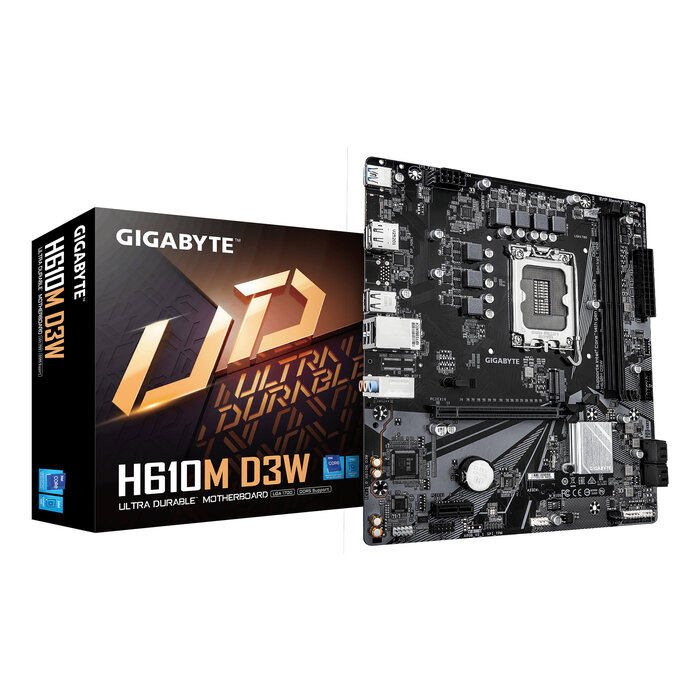 Gigabyte GIGABYTE H610M D3W moederbord Intel H610 LGA 1700 micro ATX