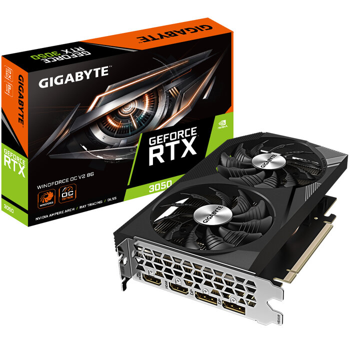 Gigabyte GIGABYTE GeForce RTX 3050 WINDFORCE OC V2 8G NVIDIA 8 GB GDDR6