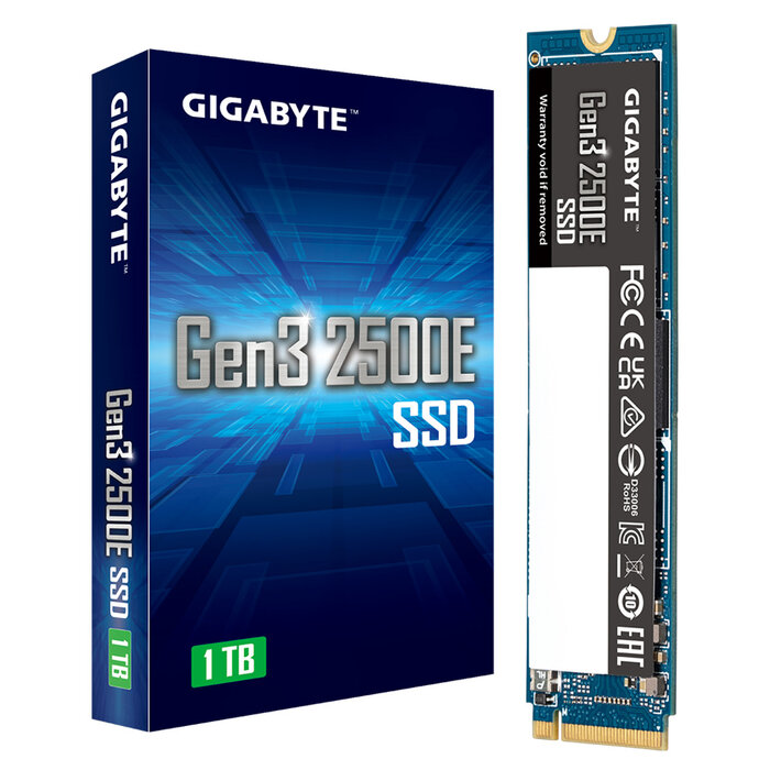 Gigabyte GIGABYTE Gen3 2500E SSD 1TB M.2 PCI Express 3.0 NVMe 3D NAND