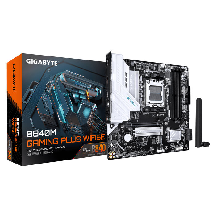 Gigabyte GIGABYTE B840M GAMING PLUS WIFI6E AMD B840 Socket AM5 micro ATX