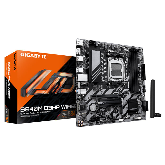 Gigabyte GIGABYTE B840M D3HP WIFI6E AMD B840 Socket AM5 micro ATX