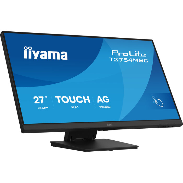 iiyama iiyama ProLite T2754MSC-B2AG computer monitor 68,6 cm (27") 1920 x 1080 Pixels Full HD LED Touchscreen Multi-gebruiker Zwart