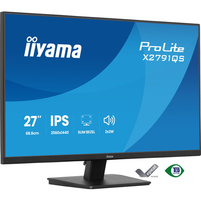 iiyama iiyama ProLite X2791QS-B1 computer monitor 68,6 cm (27") 2560 x 1440 Pixels Quad HD LED Zwart