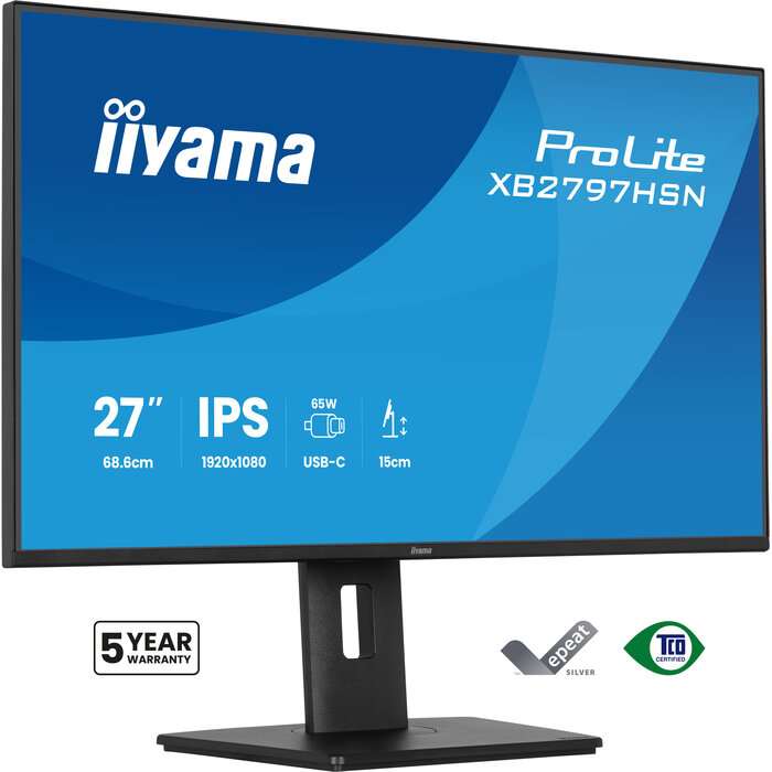 iiyama iiyama ProLite XB2797HSN-B1 computer monitor 68,6 cm (27") 1920 x 1080 Pixels Full HD LCD Zwart