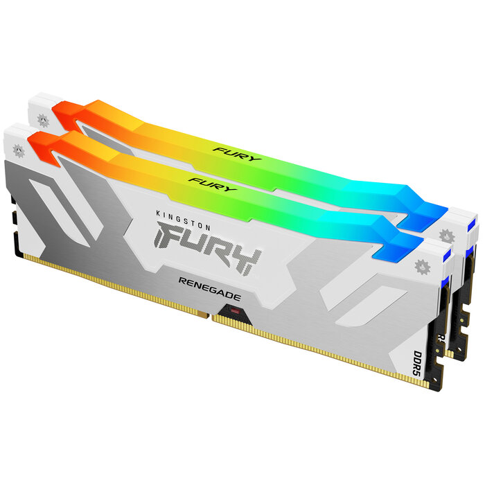 Kingston Kingston Technology FURY 64GB 6400MT/s DDR5 CL32 DIMM (set van 2) Renegade RGB White XMP