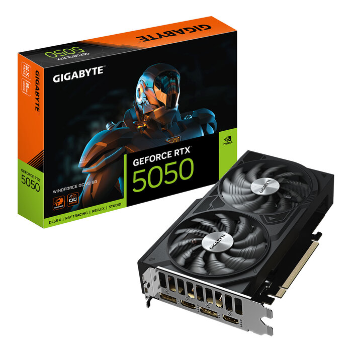 Gigabyte GIGABYTE GeForce RTX 5050 WINDFORCE OC V2 8G NVIDIA 8 GB GDDR6