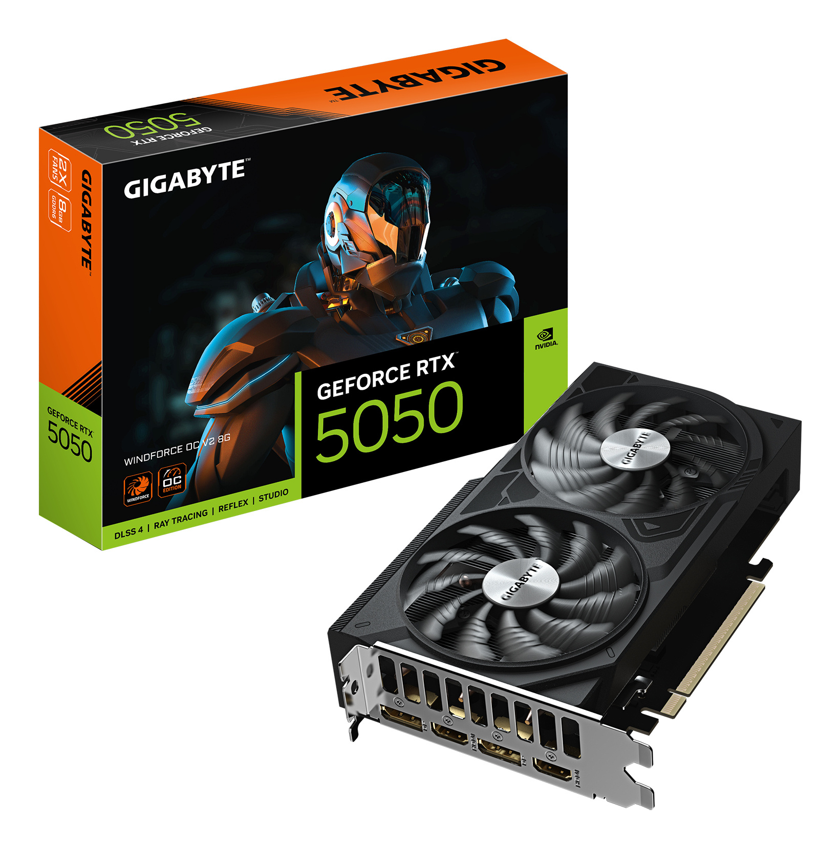 Gigabyte GIGABYTE GeForce RTX 5050 WINDFORCE OC V2 8G NVIDIA 8 GB GDDR6