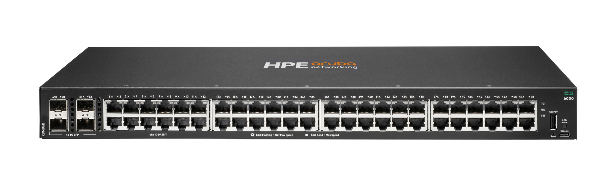 HP Enterprise HPE Aruba Networking CX 6000 Managed L2/L3 Gigabit Ethernet (10/100/1000) 1U Zwart