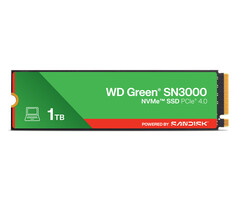 Western Digital Green WD SN3000 NVMe 1 TB M.2 PCI Express 4.0 QLC 3D NAND (WDS100T4G0E-00CPS0)