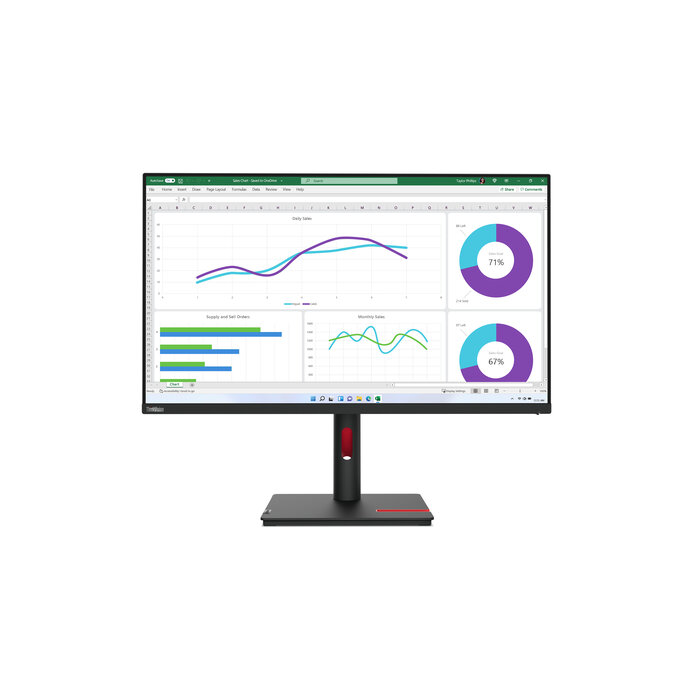 Lenovo Lenovo ThinkVision T32h-30 computer monitor 80 cm (31.5") 2560 x 1440 Pixels Quad HD LED Zwart