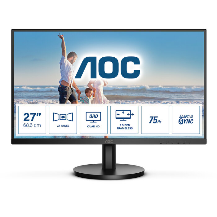 AOC AOC B3 Q27B3MA/BK computer monitor 68,6 cm (27") 2560 x 1440 Pixels Quad HD LED Zwart