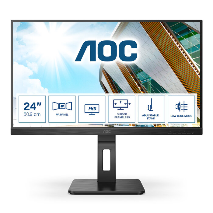 AOC AOC P2 24P2QM computer monitor 60,5 cm (23.8") 1920 x 1080 Pixels Full HD LED Zwart