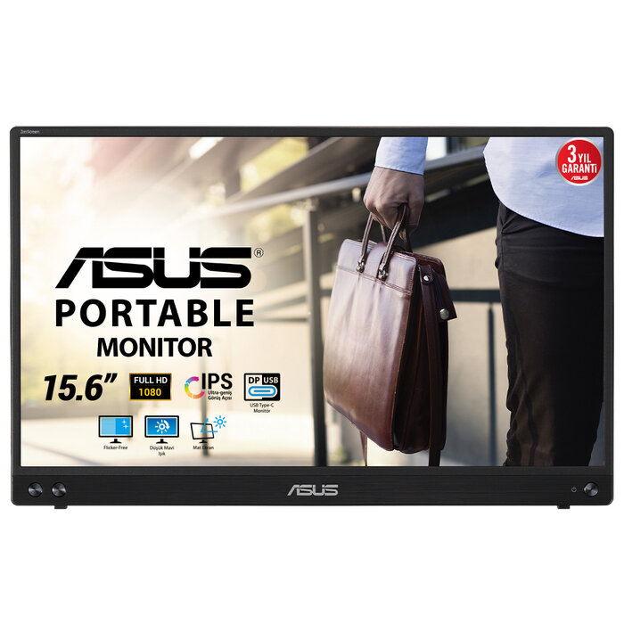 Asus ASUS MB16ACV computer monitor 39,6 cm (15.6") 1920 x 1080 Pixels Full HD LED Zwart