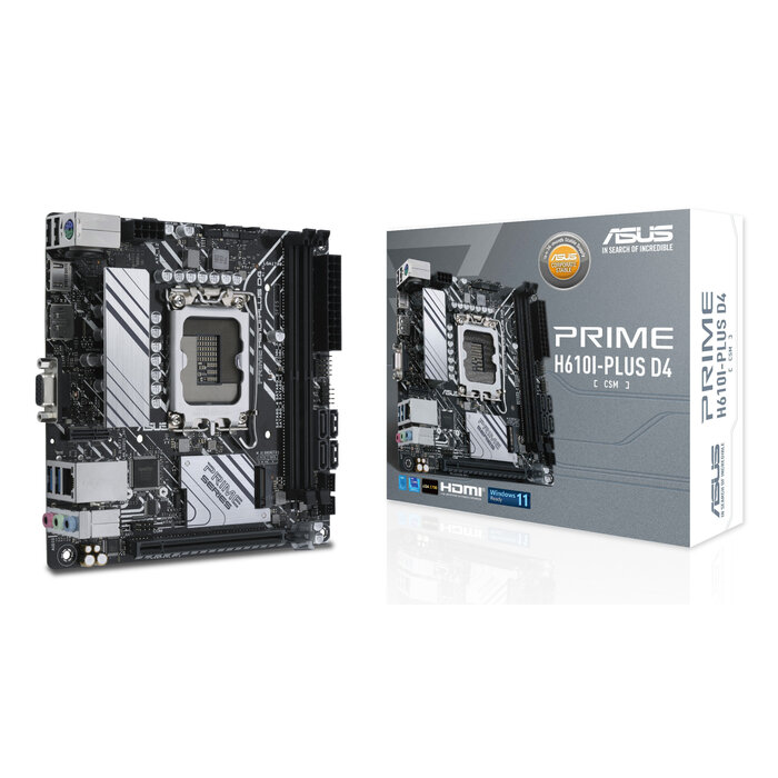 Asus ASUS PRIME H610I-PLUS D4-CSM Intel H610 LGA 1700 mini ITX