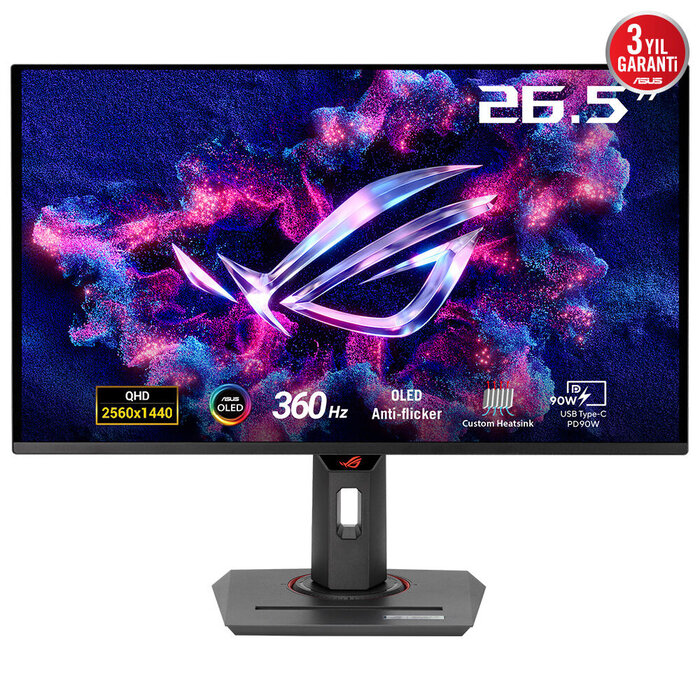 Asus ASUS ROG Strix OLED XG27ACDNG computer monitor 67,3 cm (26.5") 2560 x 1440 Pixels Quad HD QD-OLED Zwart