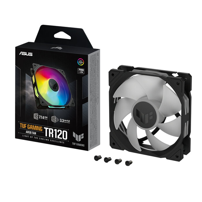 Asus ASUS TUF Gaming TR120 ARGB Fan - Single Pack Computer behuizing Ventilator 12 cm Zwart