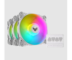 Asus ASUS TUF GAMING TF120 ARGB WHITE EDITION 3IN1 Computer behuizing Luchtkoeler 12 cm Wit 3 stuk(s)