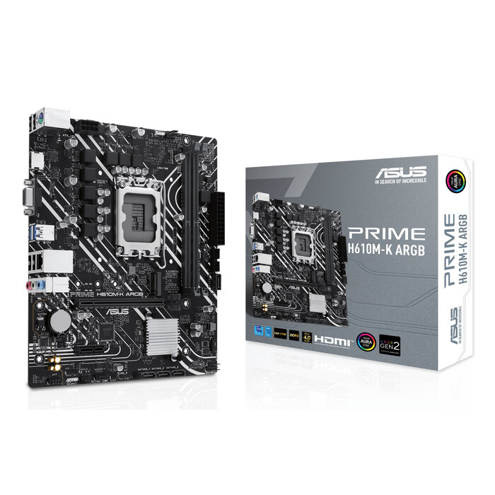 Asus ASUS PRIME H610M-K ARGB Intel H610 LGA 1700 micro ATX