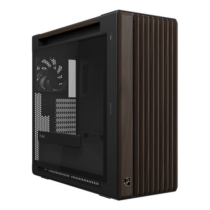 Asus ASUS ProArt PA602 Wood Edition Modern Black - Tempered Glass Panel Midi Tower Zwart, Hout