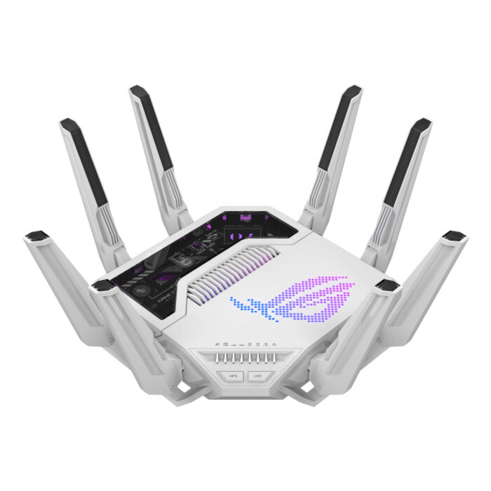 Asus ASUS ROG Rapture GT-BE19000AI draadloze router 10 Gigabit Ethernet Tri-band (2,4 GHz / 5 GHz / 6 GHz) Wit