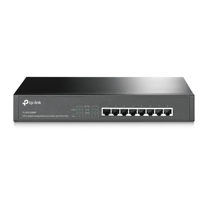 TP-Link TP-Link TL-SG1008MP Unmanaged Gigabit Ethernet (10/100/1000) Power over Ethernet (PoE) 1U Zwart