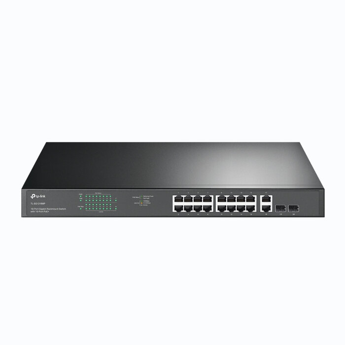 TP-Link TP-Link TL-SG1218MP netwerk-switch Unmanaged Gigabit Ethernet (10/100/1000) Power over Ethernet (PoE) 1U Zwart