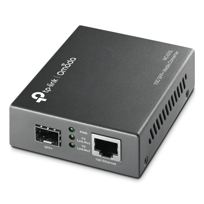TP-Link TP-Link Omada MC420L netwerk media converter 10000 Mbit/s Multimode, Single-mode Zwart