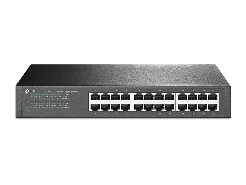 TP-Link TP-Link TL-SG1024D netwerk-switch Unmanaged Gigabit Ethernet (10/100/1000) Grijs