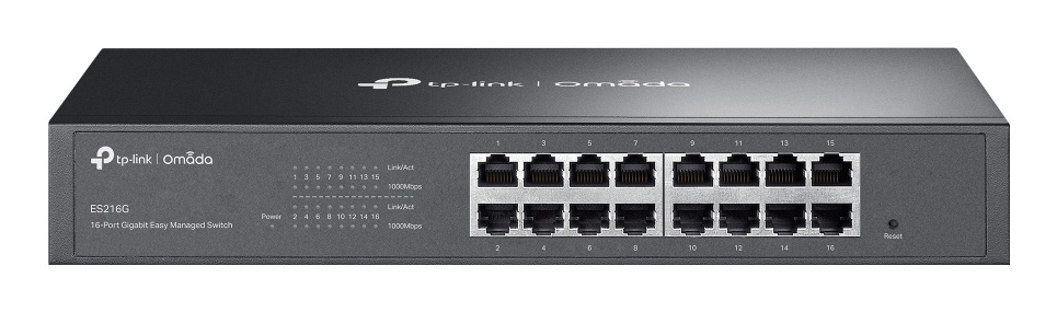 TP-Link TP-Link Omada ES216G netwerk-switch Managed L2 Gigabit Ethernet (10/100/1000) Zwart