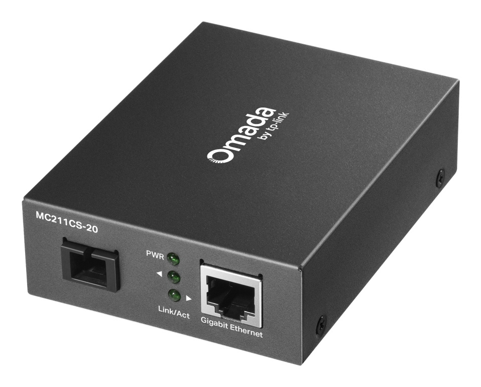 TP-Link TP-Link Omada MC211CS-20 netwerk media converter 1000 Mbit/s 1310 nm Single-mode Zwart
